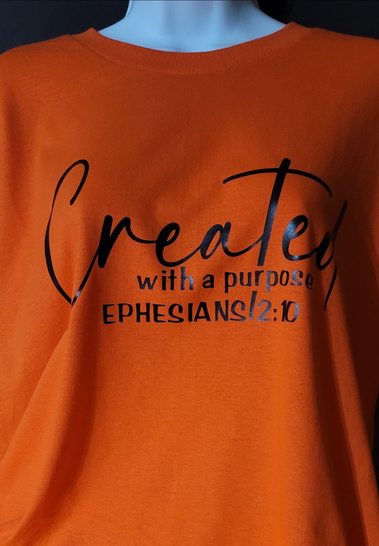 Short Sleeve Orange 2X T-Shirt with Scripture Reference 